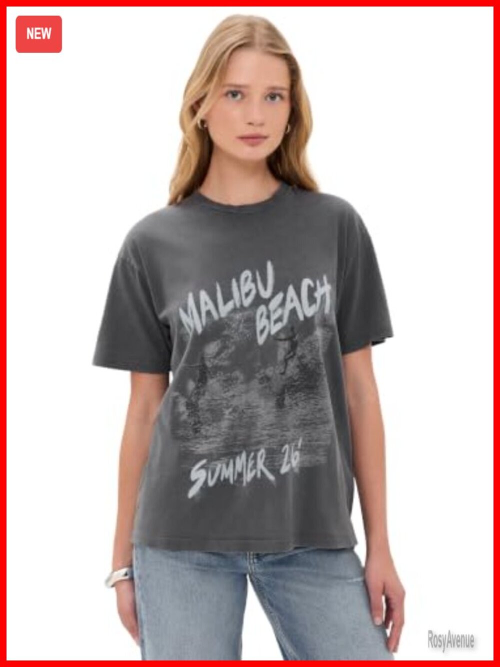 ANINE BING Cade Surfer Graphic Tee Relaxed Fit Crew Neck T-Shirt